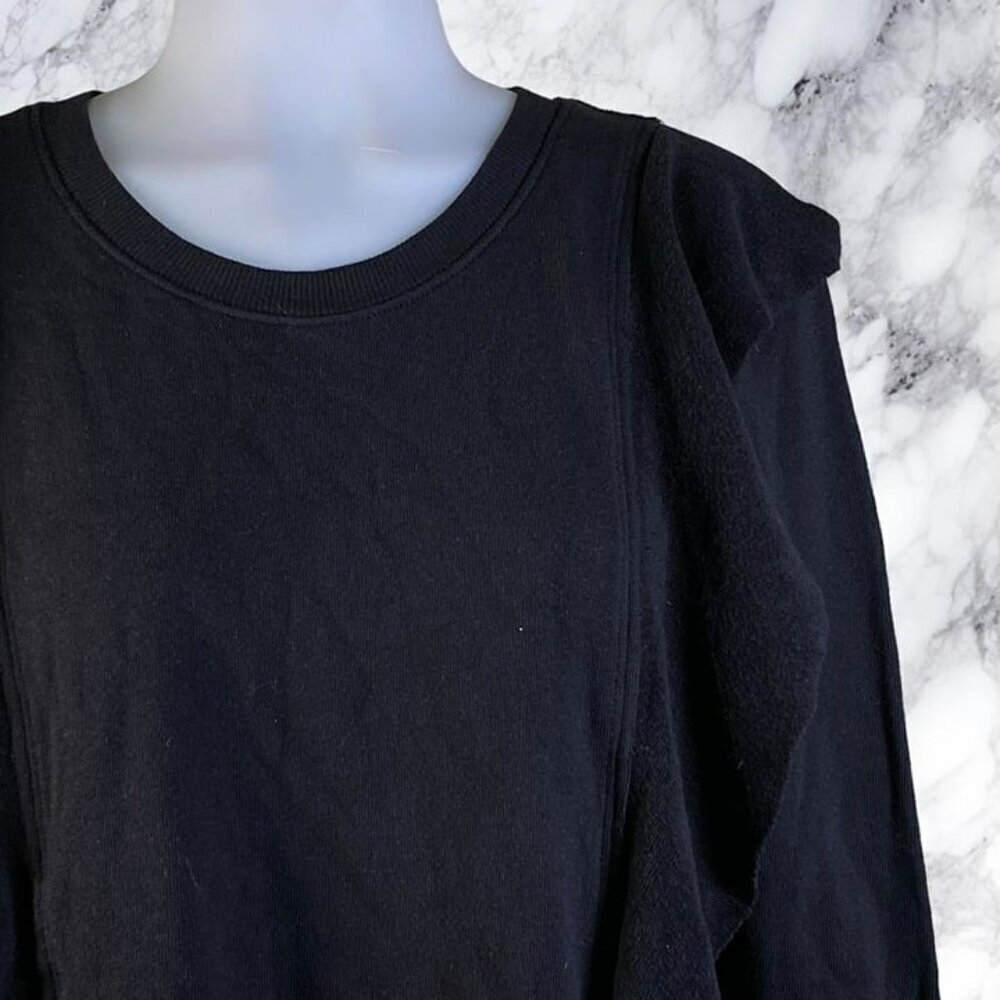 Goldie Ruffle Sweatshirt - Black - Picture 9 of 11